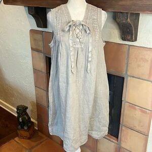 Rachel Zoe sleeveless linen dress, S!